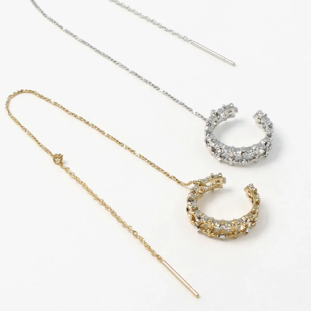 Chain Threader Cross Cuff Earring