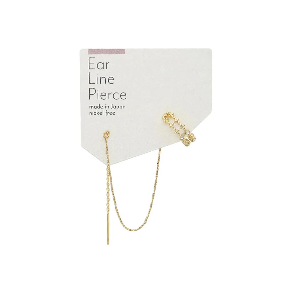 Chain Threader Cross Cuff Earring