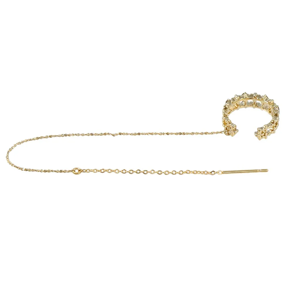 Chain Threader Cross Cuff Earring