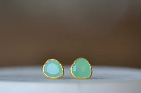 Chrysoprase Classic Studs