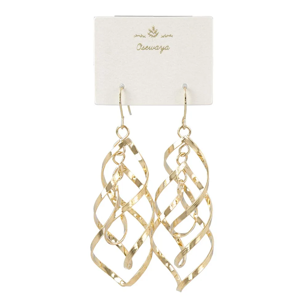 Chunky Twist Drop Earrings