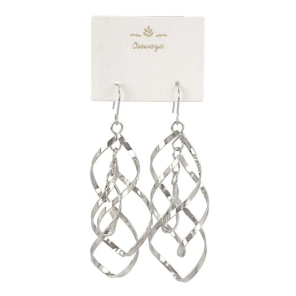 Chunky Twist Drop Earrings