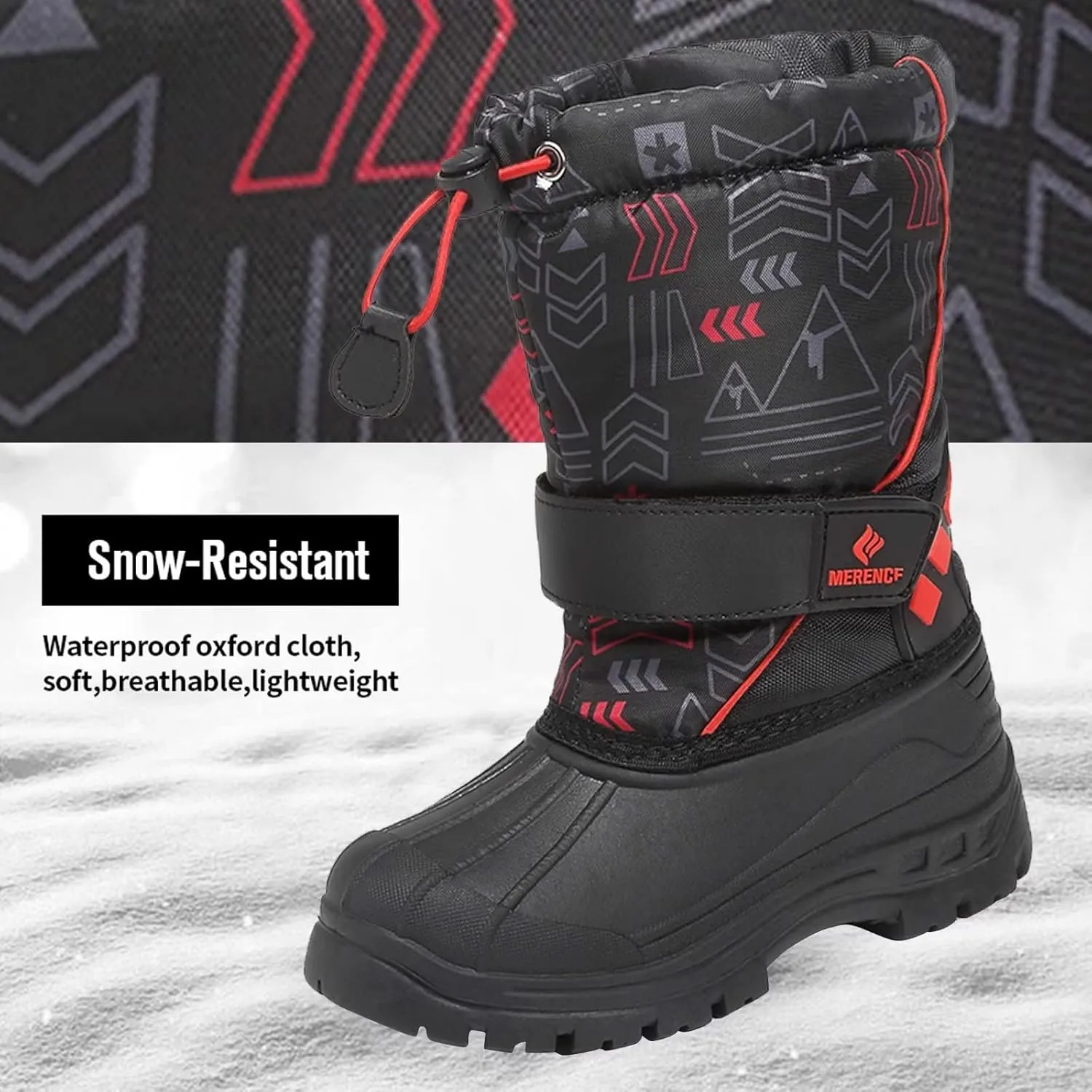 CIOR Kids Snow Boots for Boys Girls Toddler Winter Outdoor Boots Waterproof with Fur Lined(Toddler/Little Kids/Big Kid)