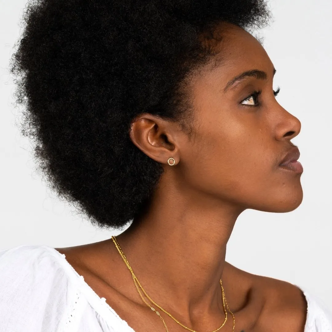 Circle Studs   Ear Jacket
