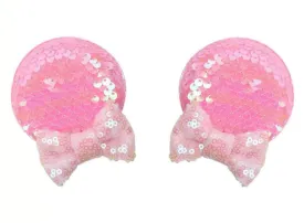 CLGIFT Minnie Baby/Toddler Reversible Headband with Ears (Pink Hair Clip)