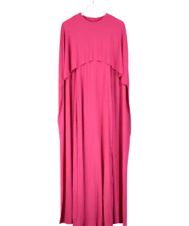 Club L Padma Pink Draped Maxi Dress With Cape Sleeves UK 6