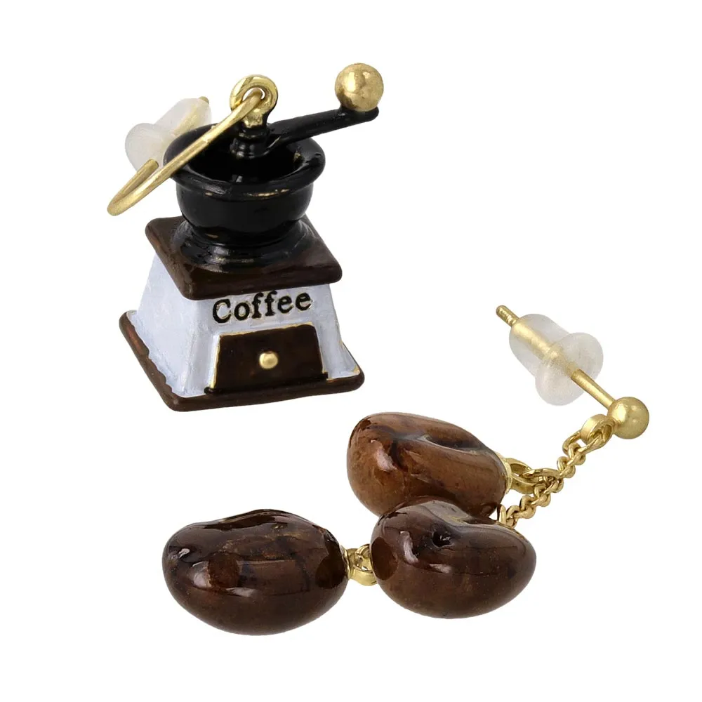 Coffee Grinder Mismatched Earrings