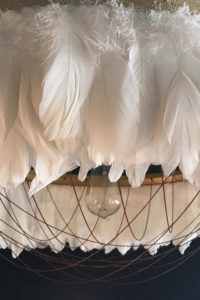 Coldharbour Lights Gloria Feather Shade - White