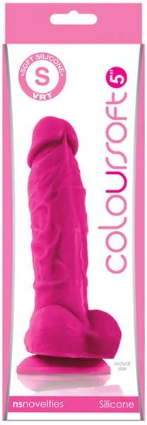 Colorful 5-Inch Soft Pink Dildo - Soft and Body-Safe Silicone Pleasure Toy