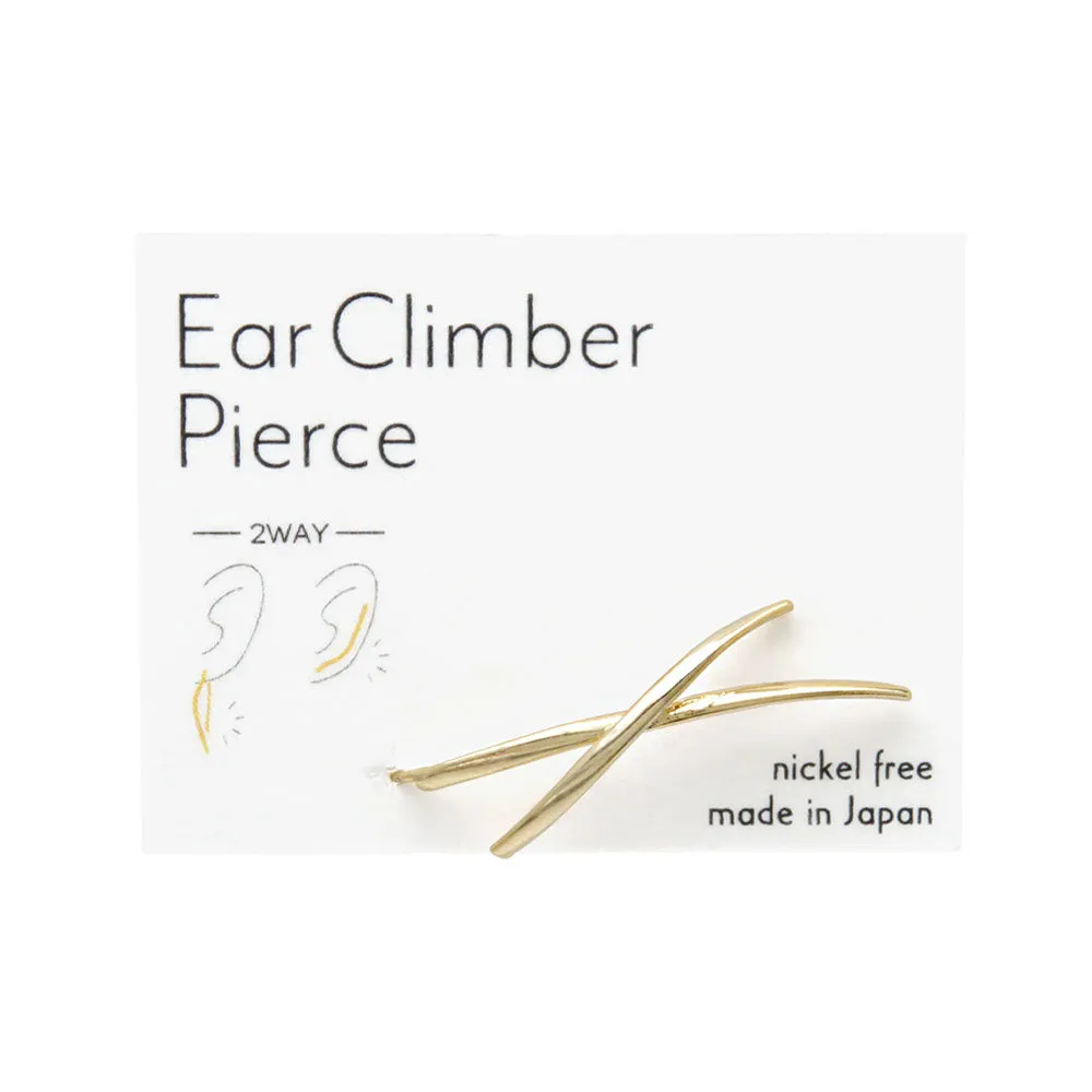 Cross Two Way Climber Earring