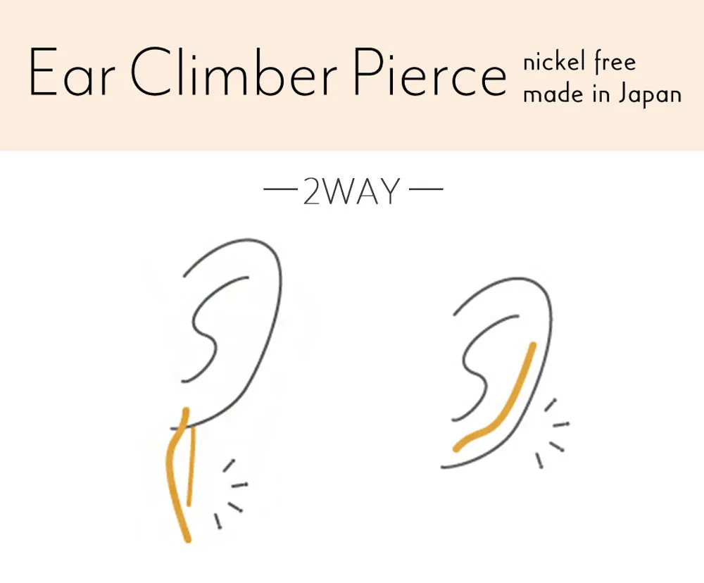 Cross Two Way Climber Earring