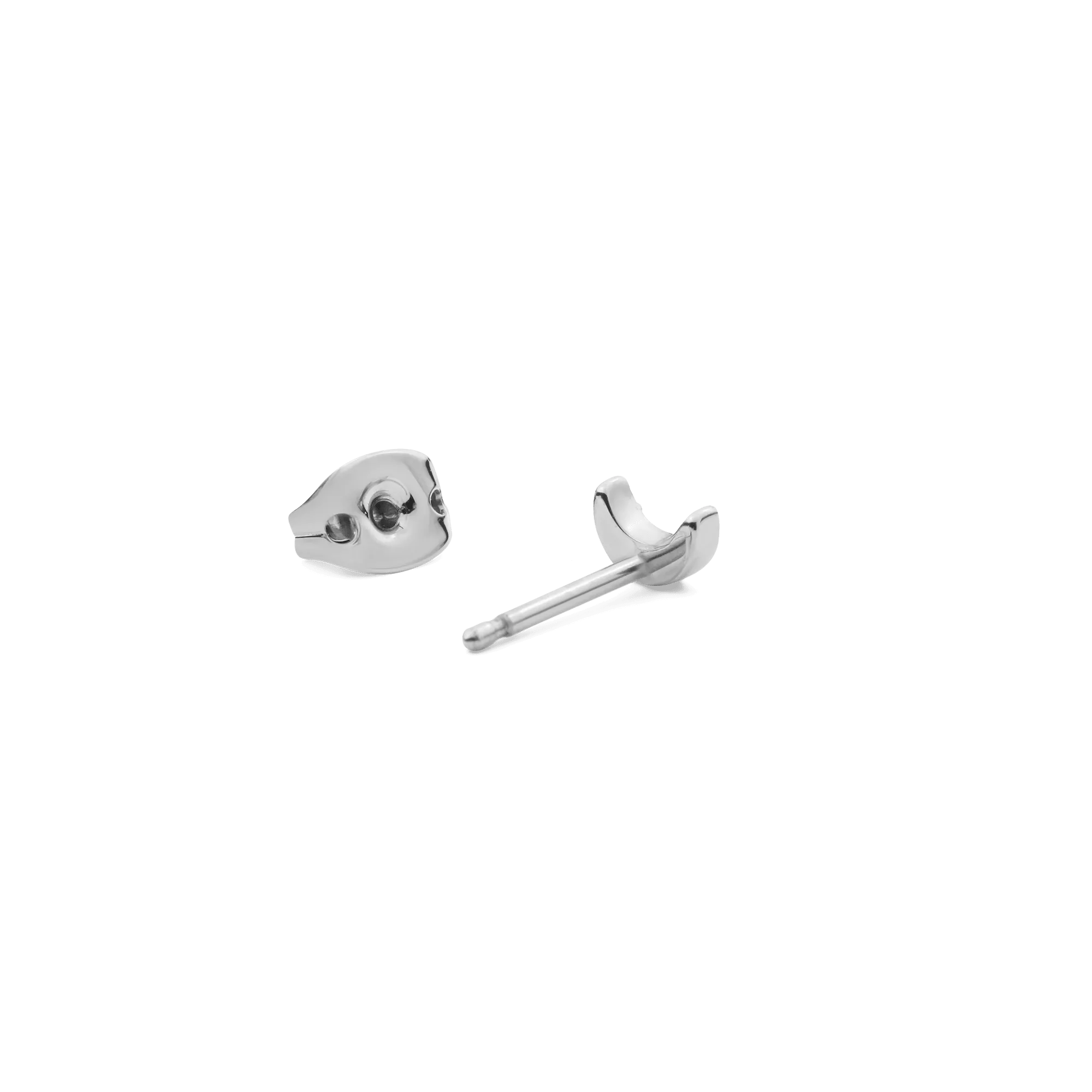 Crystal Moon Stud Silver