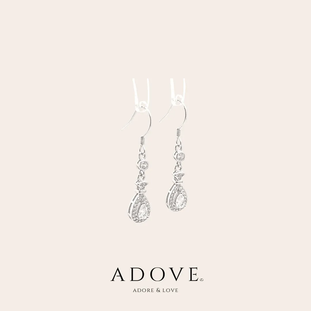 Dangling Crystal Money Pouch Earrings