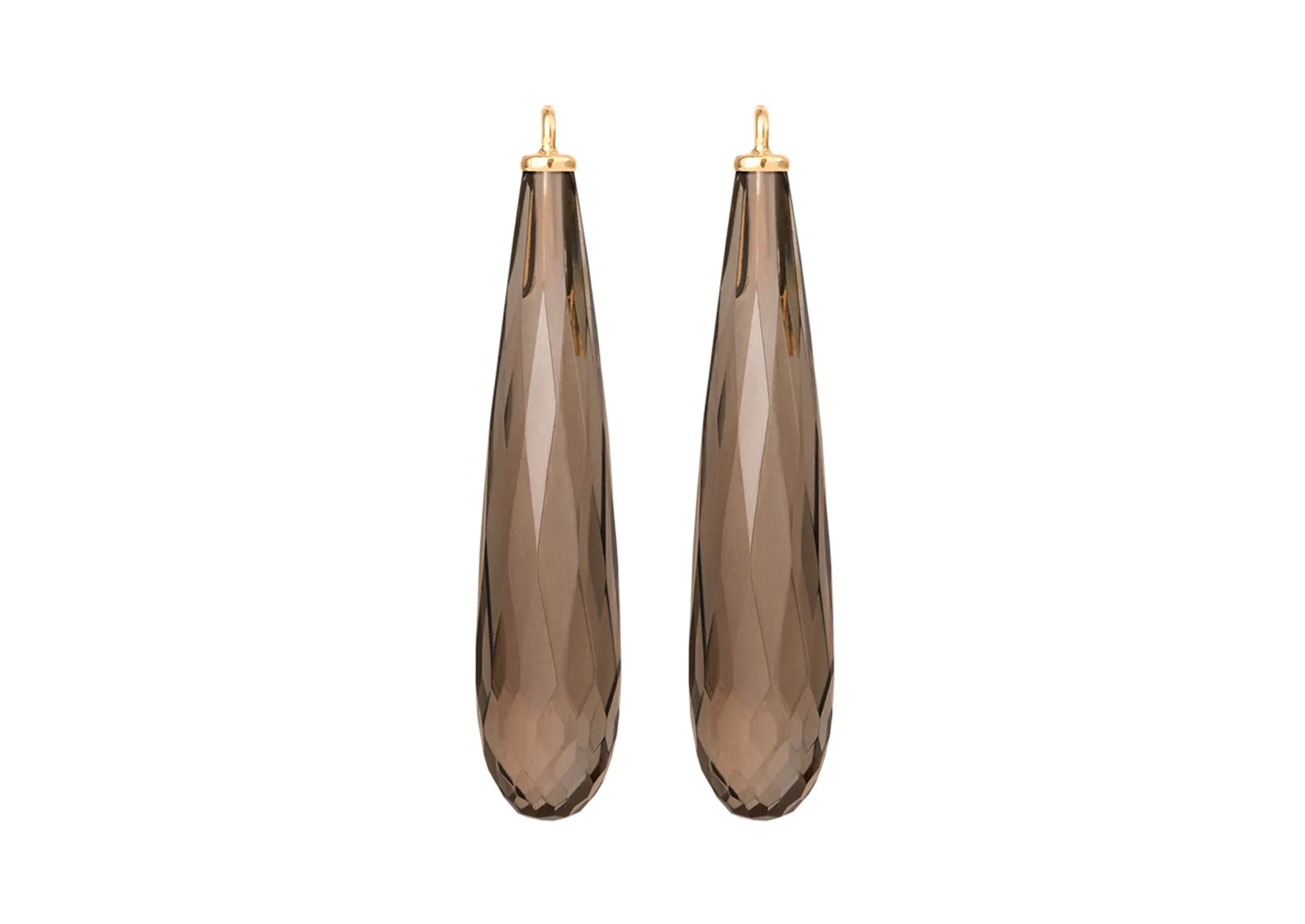 Design Drop in 18ct Yellow Gold with Smoky Quartz