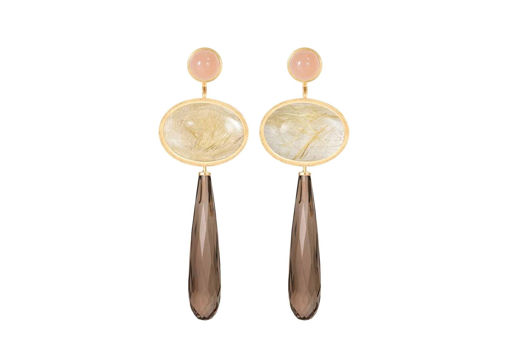 Design Drop in 18ct Yellow Gold with Smoky Quartz