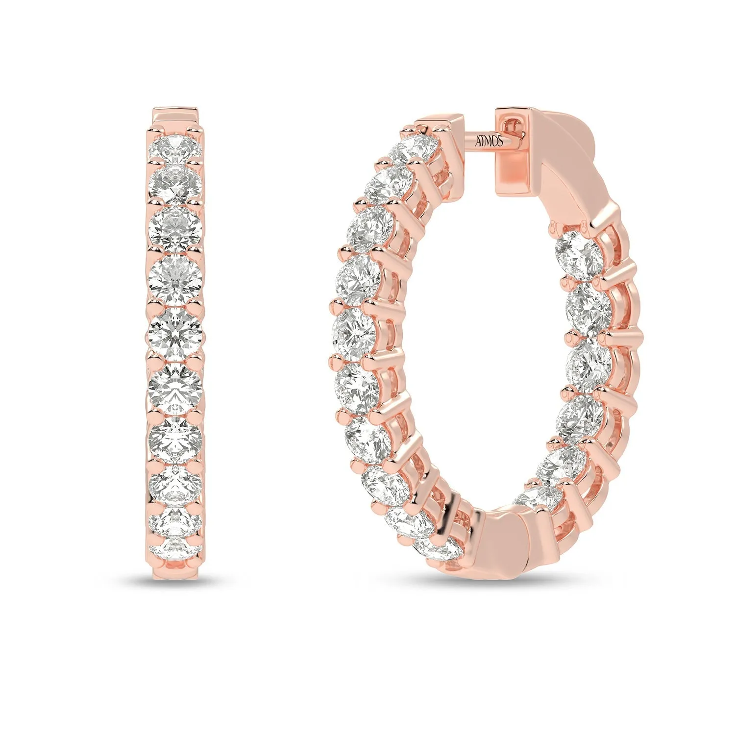 Diamond Charming Hoops