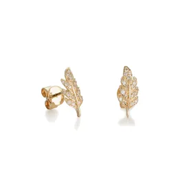 Diamond Leaf Earrings