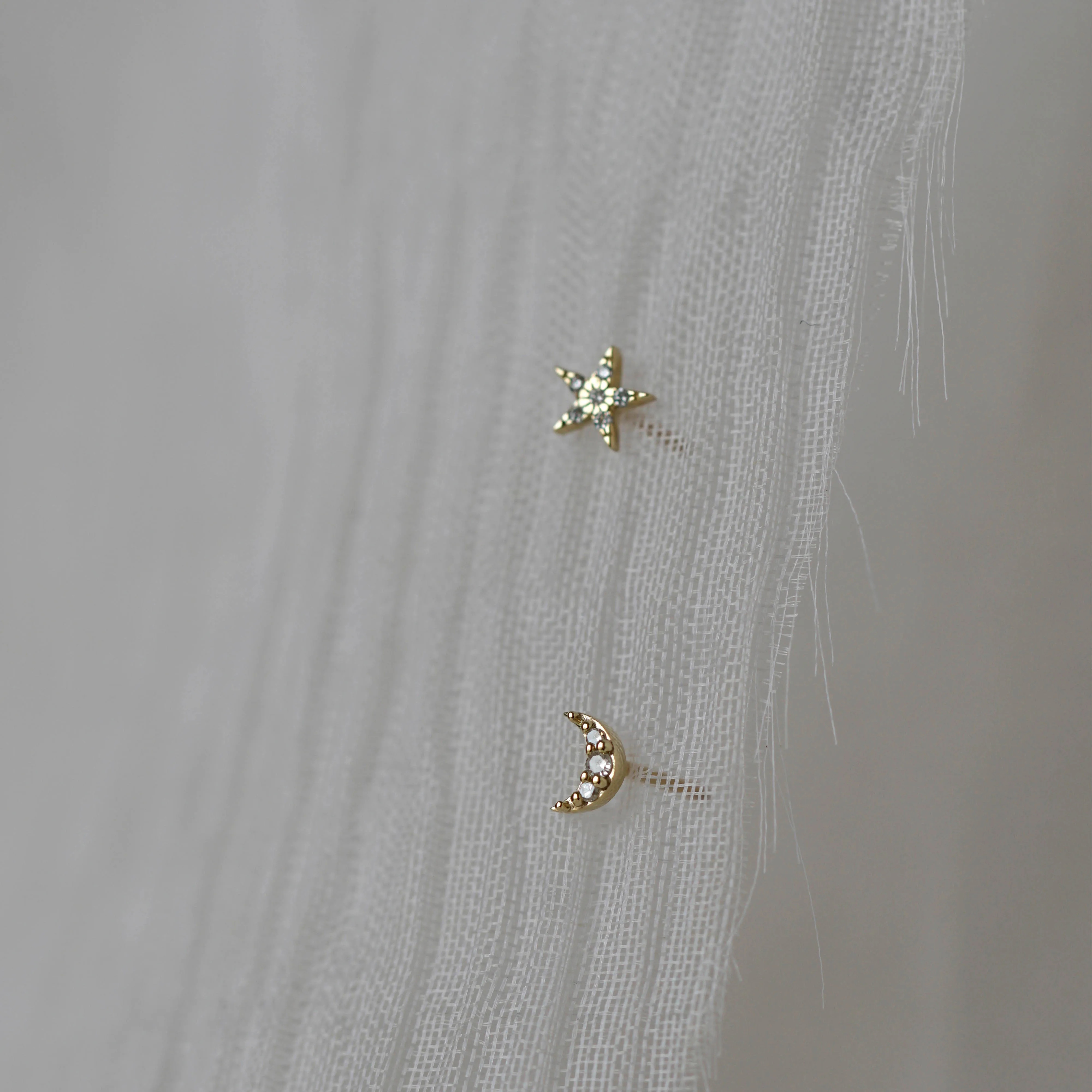 Diamond Moon Stud