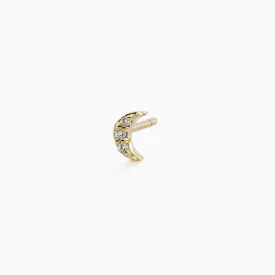 Diamond Moon Stud