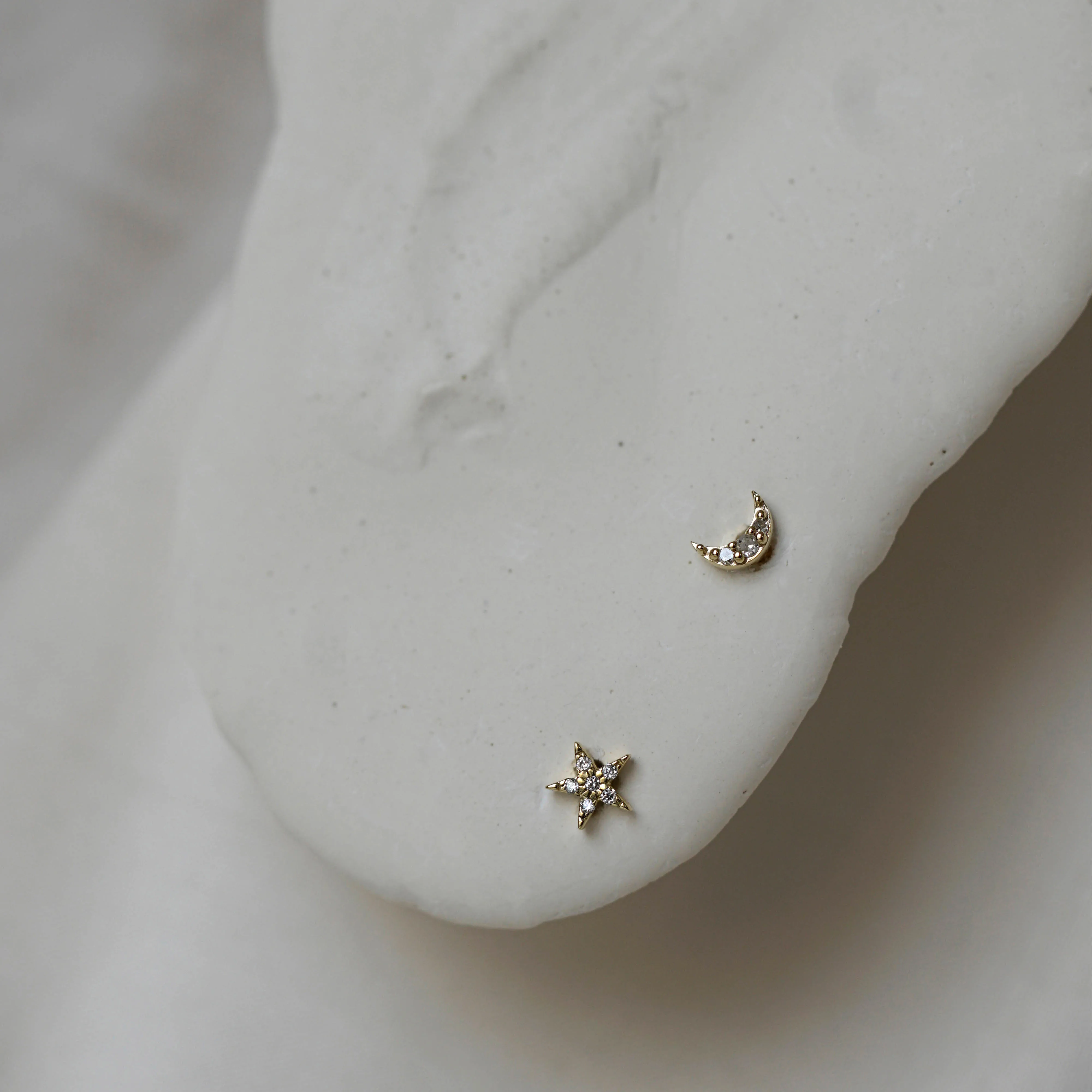 Diamond Moon Stud