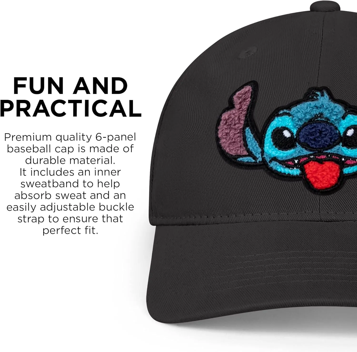 Disney Adult Baseball Cap, Lilo & Stitch Adjustable Dad Hat