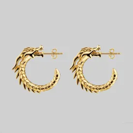 DRAKE. Dragon Hoop Earrings - Gold
