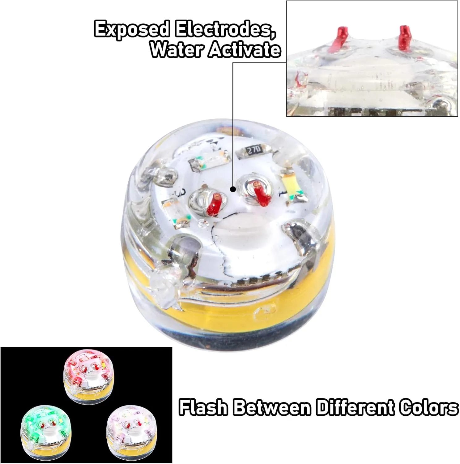 Dr.Fish LED Fishing Lures Assortment Deep Drop LED Fishing Spoons Underwater Flasher Diamond Lights Trolling Lures Halibut Rig