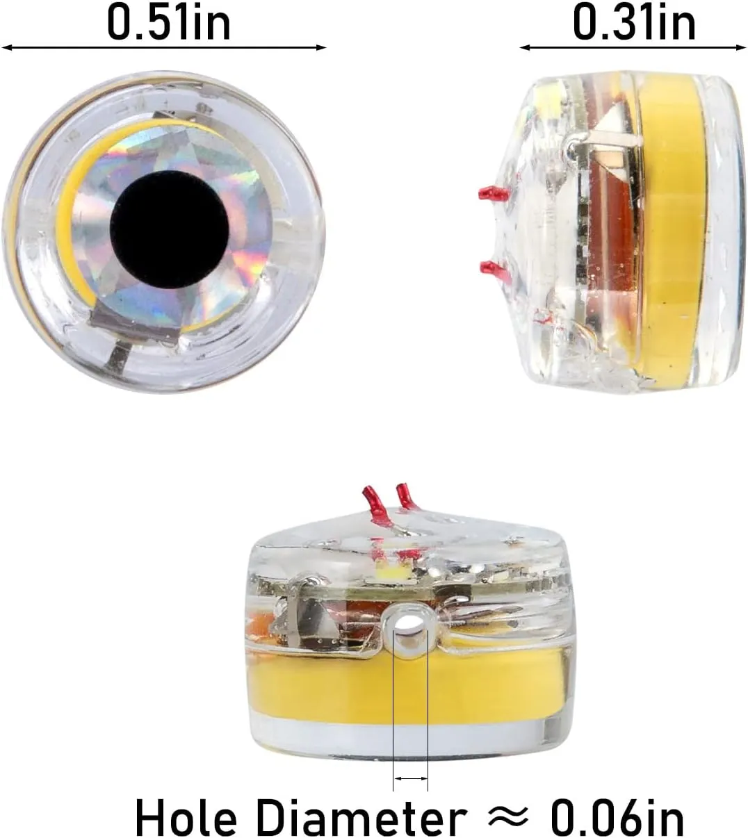 Dr.Fish LED Fishing Lures Assortment Deep Drop LED Fishing Spoons Underwater Flasher Diamond Lights Trolling Lures Halibut Rig
