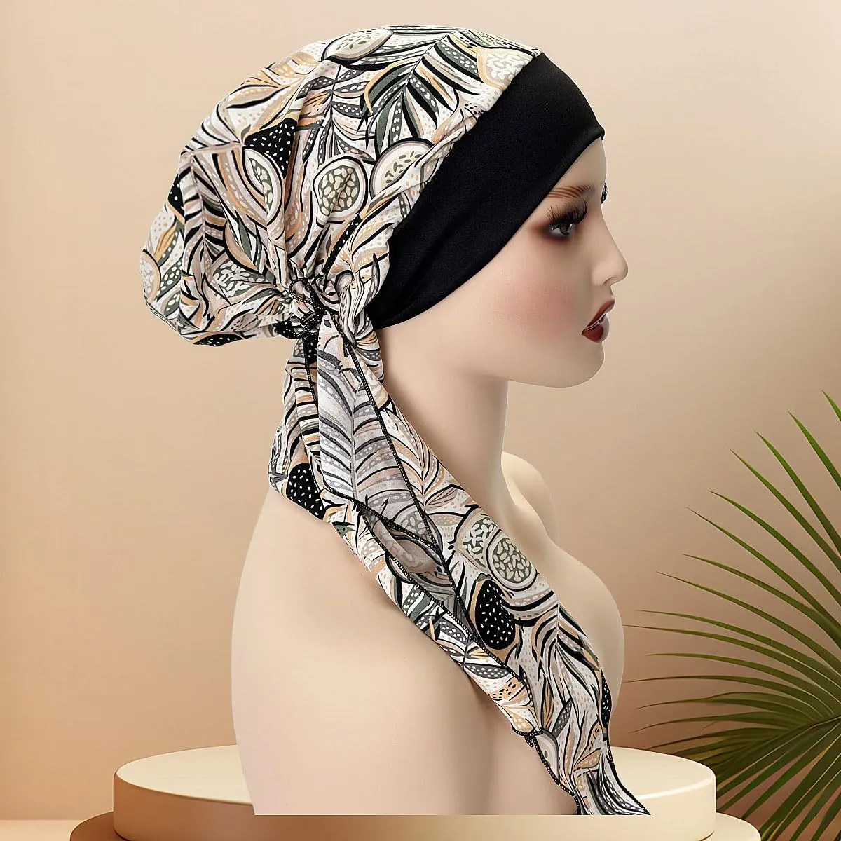 FADACHY Chemo Headwear for Women,Chemo Caps Lightweight for Summer with Head Scarf,Silky Soft Hair Turbans Fashion