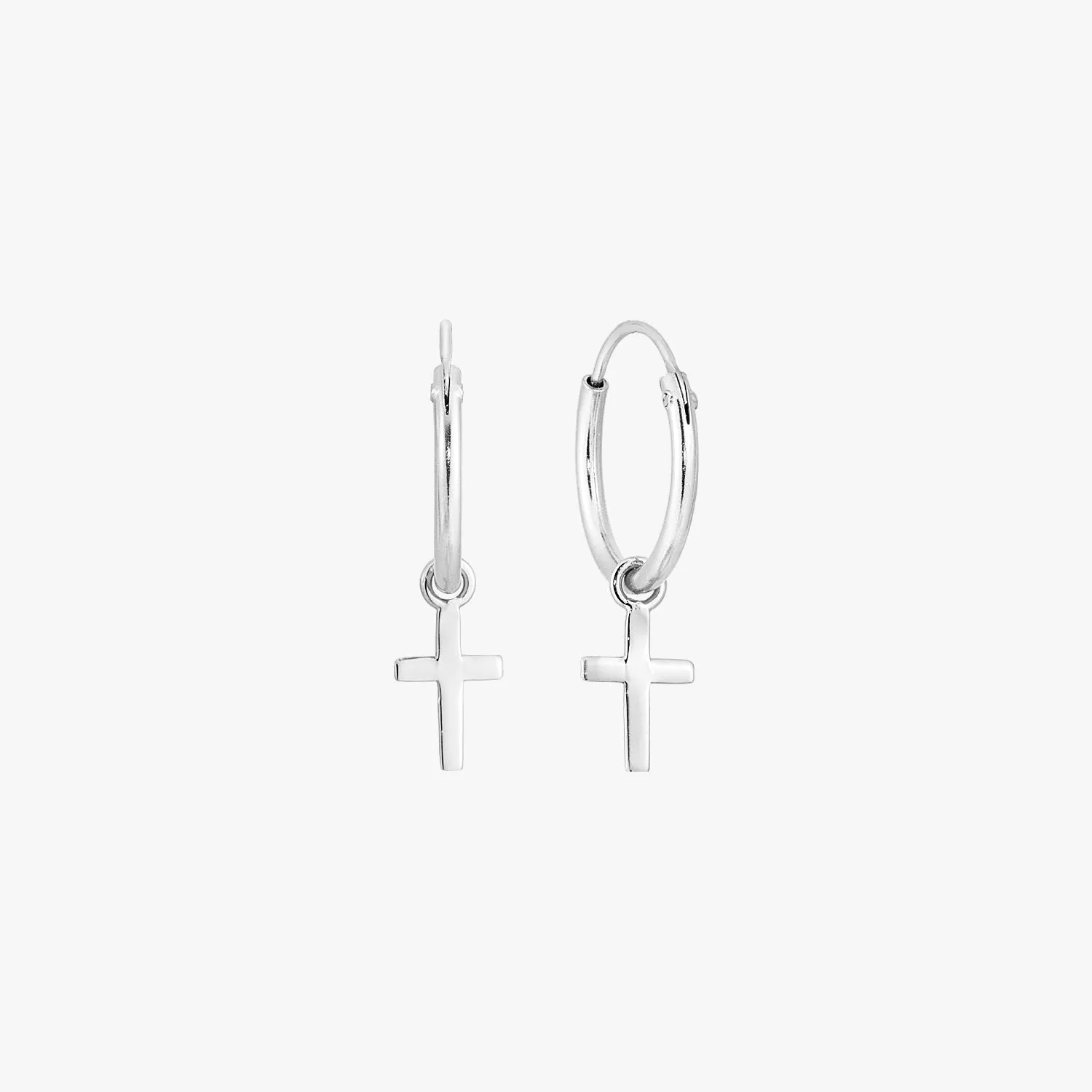 Faith Cross Hoop Earrings
