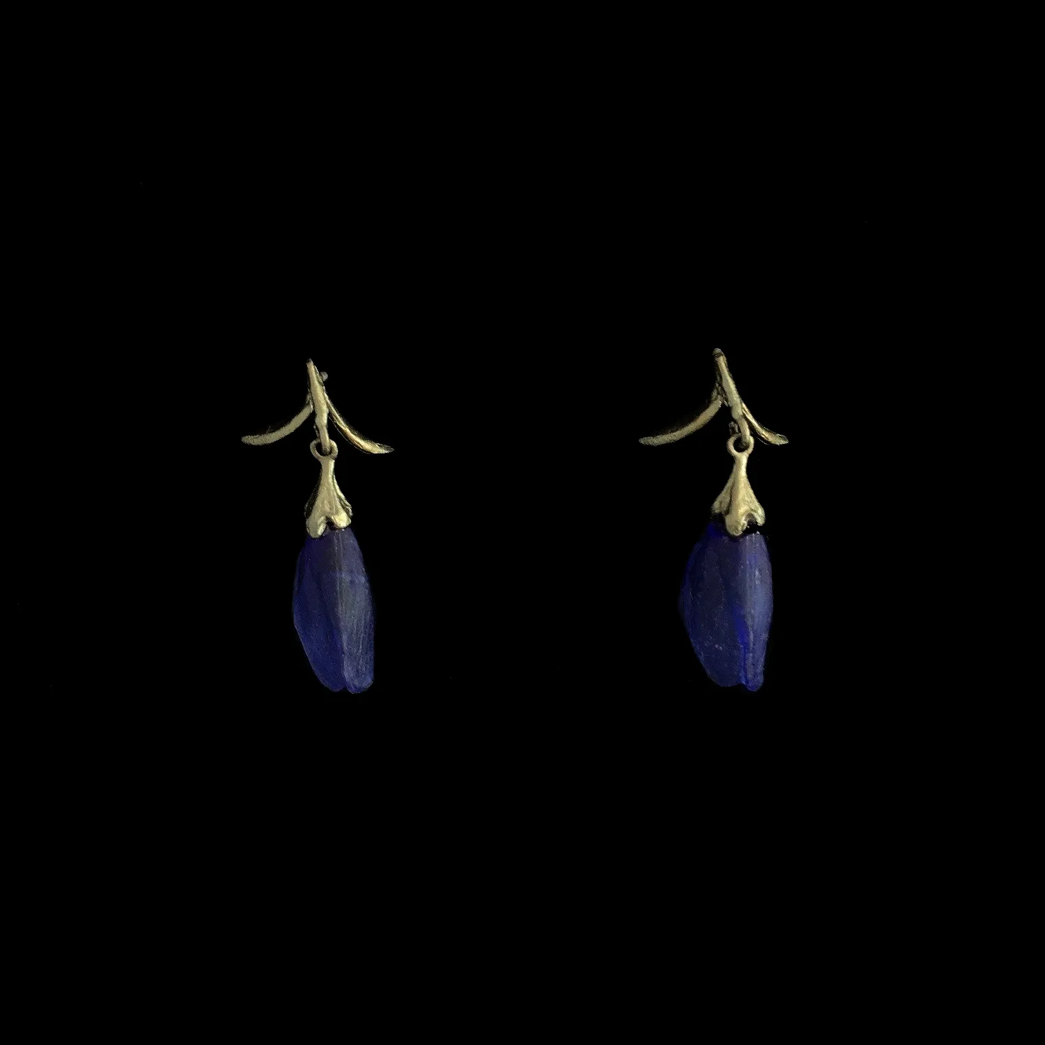 False Indigo Earrings - Large Glass Bud Post