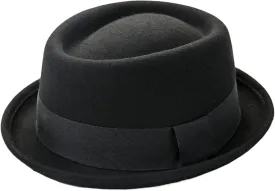 Fedora Hat for Men Women,100% Wool Felt Pork Pie Hat Classic Winter Autumn Jazz Cap