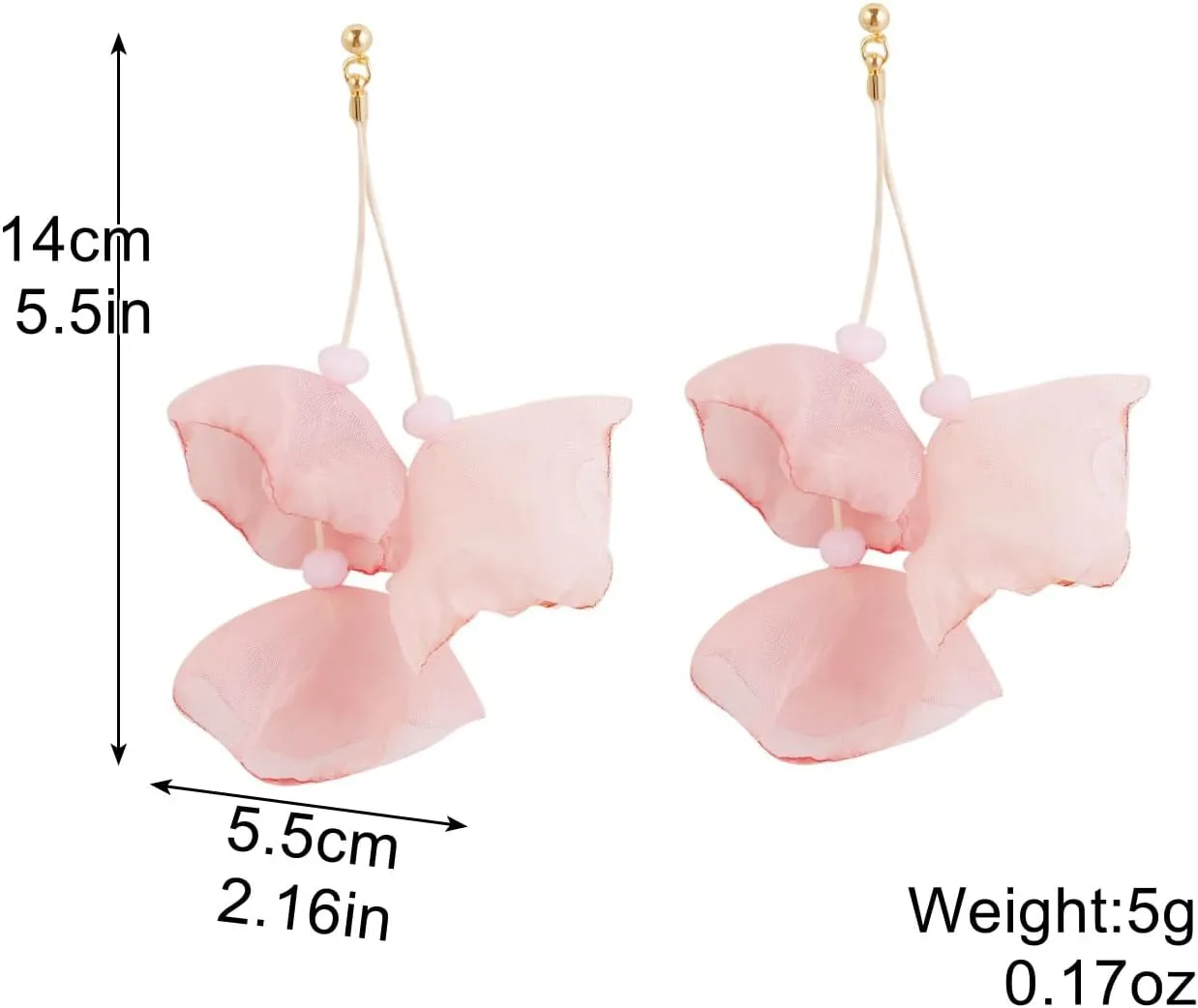 Flower Earrings for Women,Cute Floral Tassel Earrings Boho Flower Dangle Earrings Summer Refreshing Floral Idyllic Holiday Earring Bridal Party Wedding Accessories