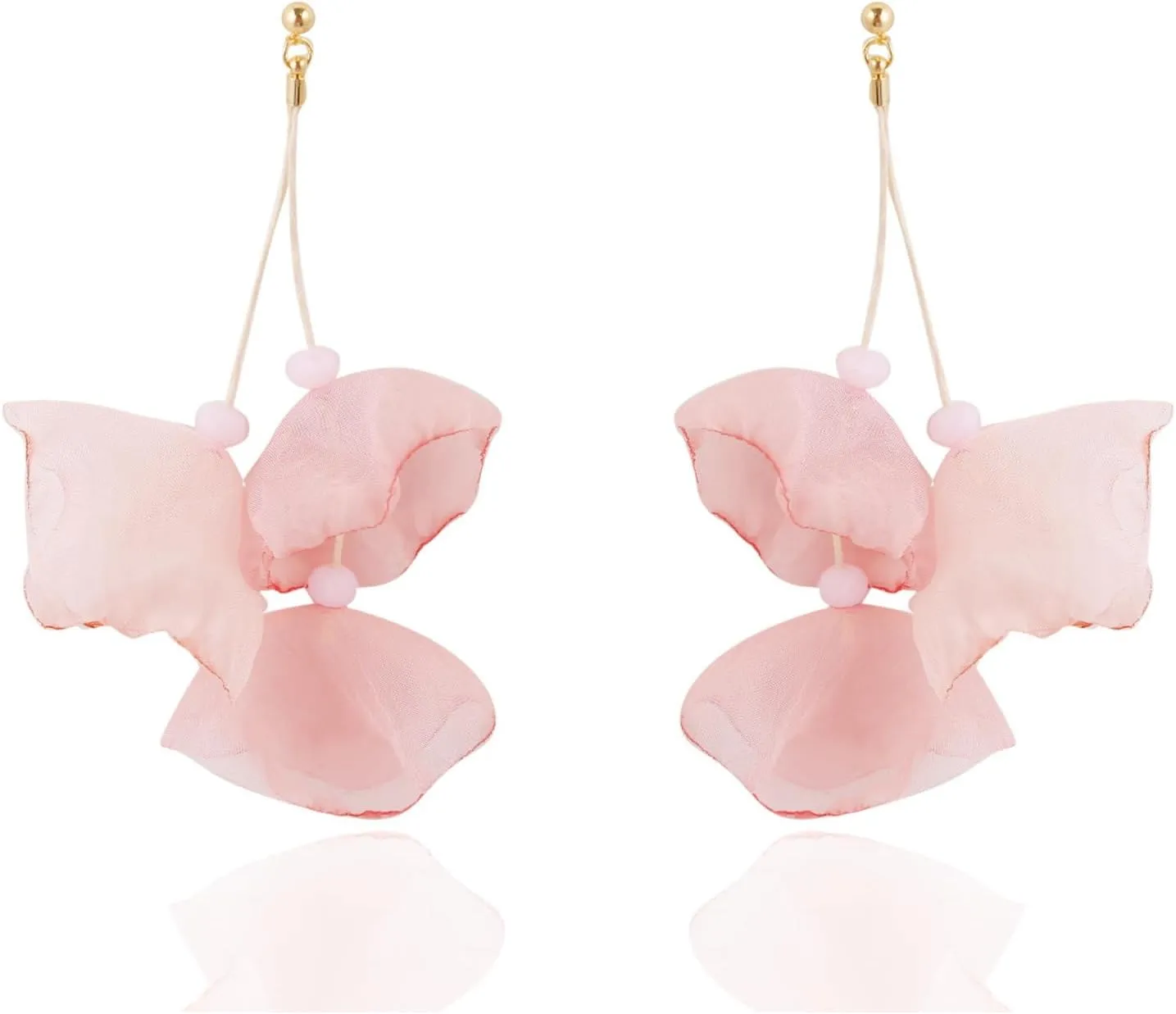 Flower Earrings for Women,Cute Floral Tassel Earrings Boho Flower Dangle Earrings Summer Refreshing Floral Idyllic Holiday Earring Bridal Party Wedding Accessories