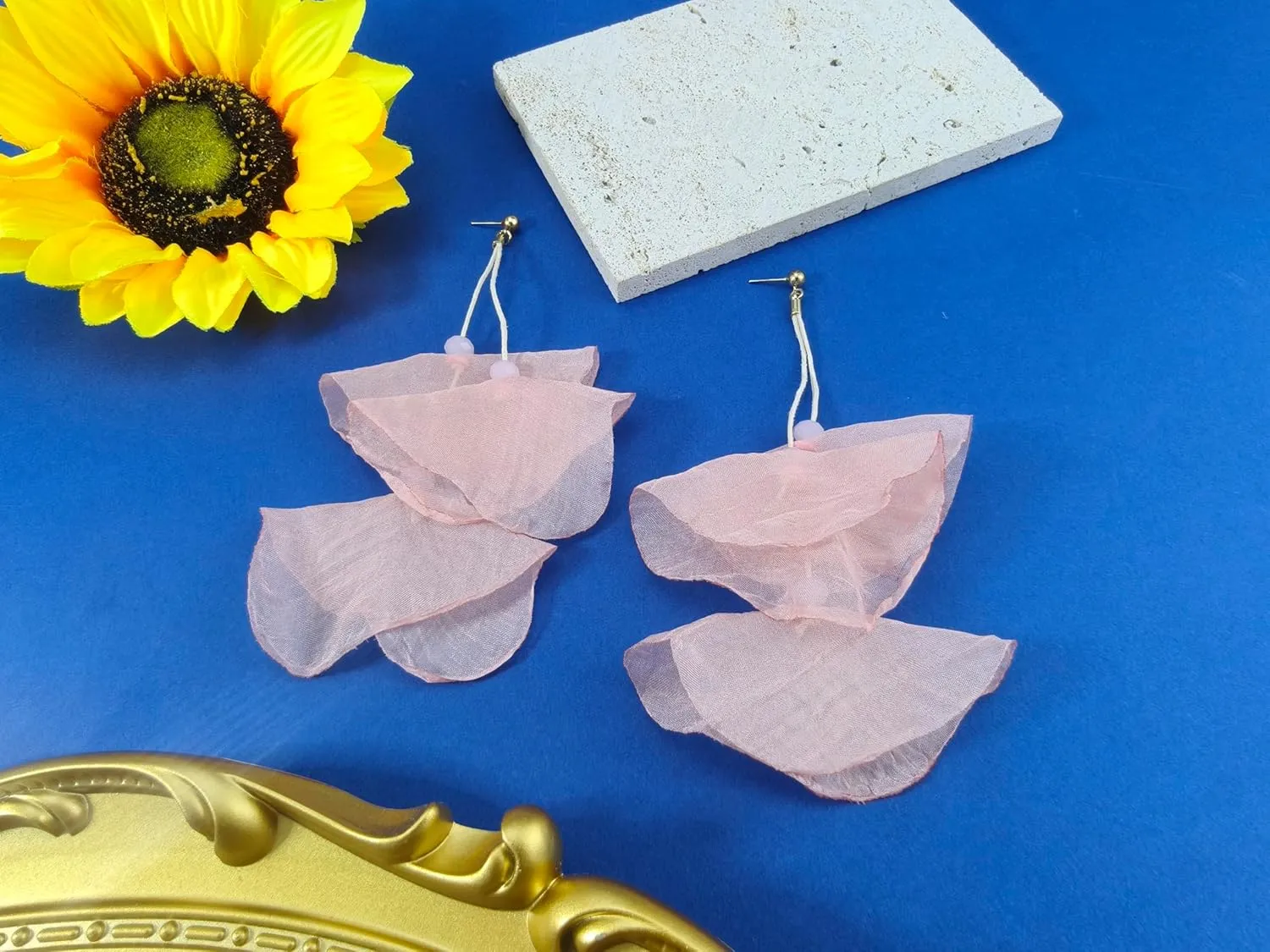 Flower Earrings for Women,Cute Floral Tassel Earrings Boho Flower Dangle Earrings Summer Refreshing Floral Idyllic Holiday Earring Bridal Party Wedding Accessories