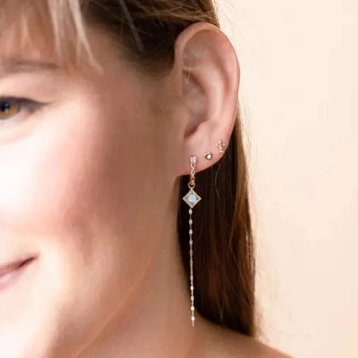 FUSE by Roset - Bubble 10K Gold Cross Earring