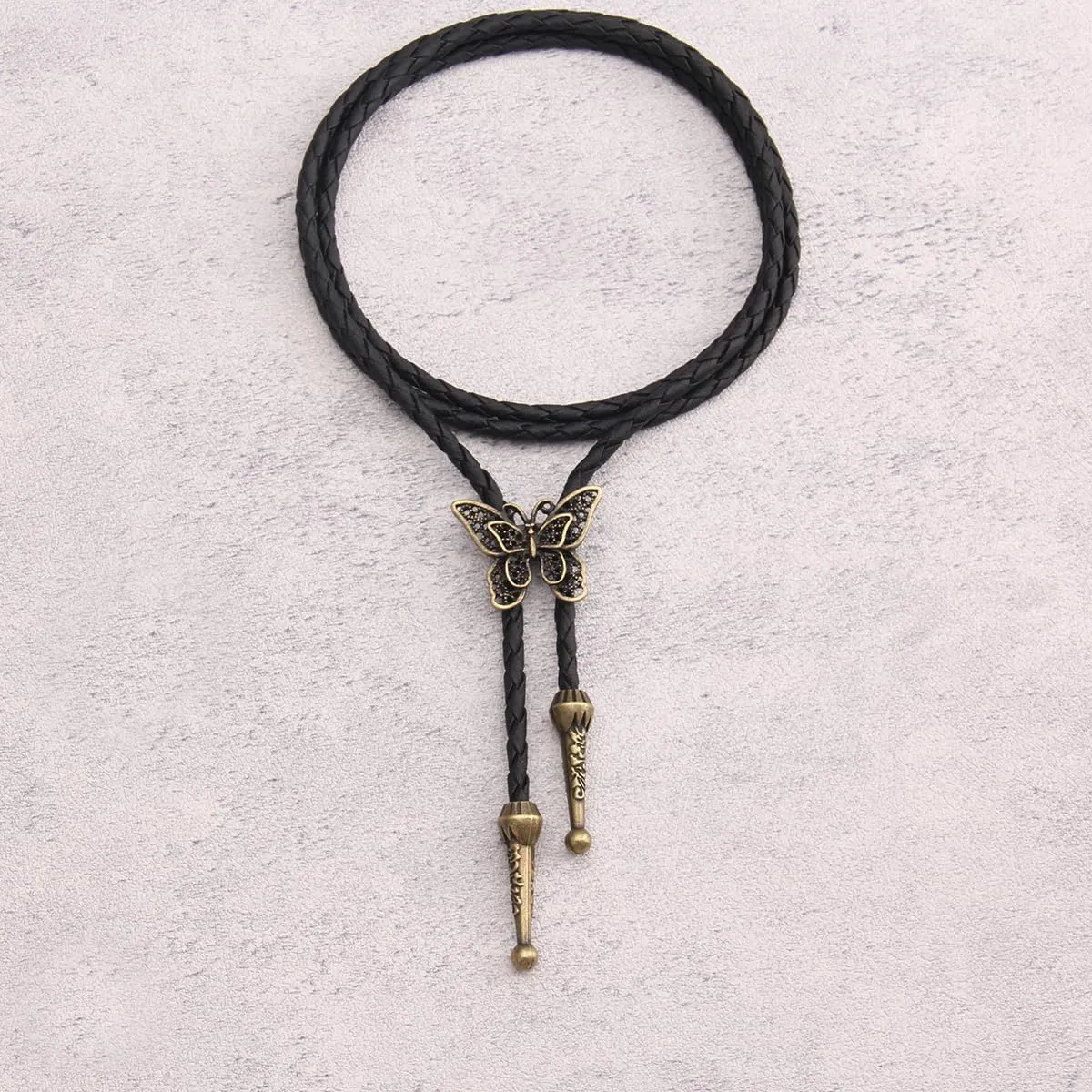 GelConnie Native American Bolo Tie Rodeo Cowboy Leather Necktie Western Necklace Costume Accessories for Men,Women