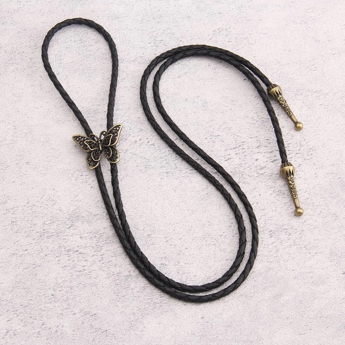 GelConnie Native American Bolo Tie Rodeo Cowboy Leather Necktie Western Necklace Costume Accessories for Men,Women