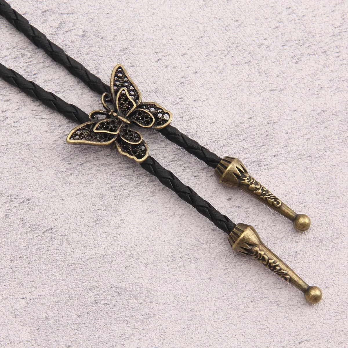 GelConnie Native American Bolo Tie Rodeo Cowboy Leather Necktie Western Necklace Costume Accessories for Men,Women