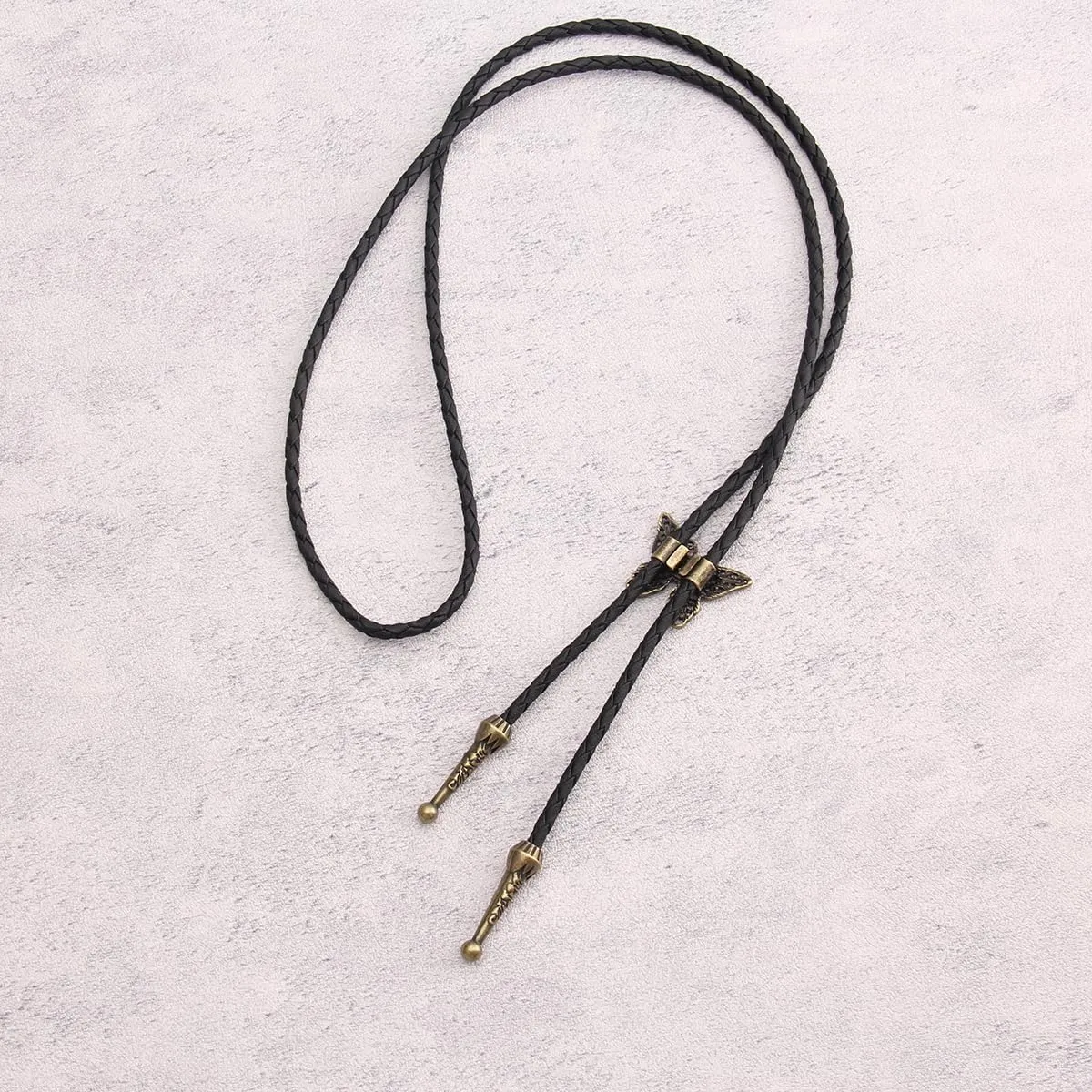 GelConnie Native American Bolo Tie Rodeo Cowboy Leather Necktie Western Necklace Costume Accessories for Men,Women