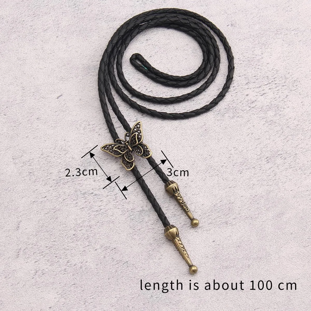 GelConnie Native American Bolo Tie Rodeo Cowboy Leather Necktie Western Necklace Costume Accessories for Men,Women