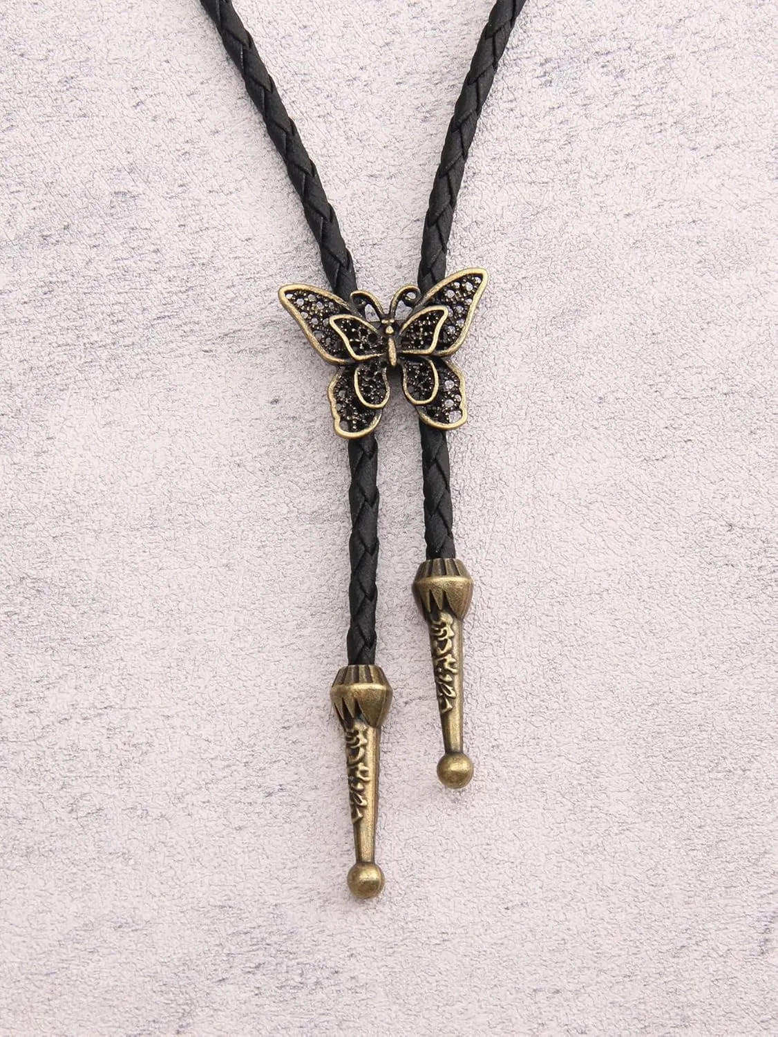 GelConnie Native American Bolo Tie Rodeo Cowboy Leather Necktie Western Necklace Costume Accessories for Men,Women