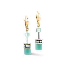 GeoCUBE® Iconic Mono Gold earrings green