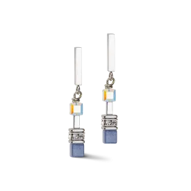 GeoCUBE® Precious Fusion Chunky Chain earrings light blue