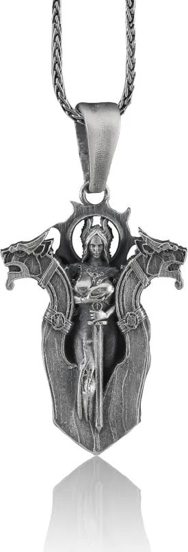 Goddess Freyja Charm Necklace, Freyja Necklace,Viking Jewelry,Viking Christmas Gift, Pagan Pendant, Norse Jewelry For Men,Norse Mythology
