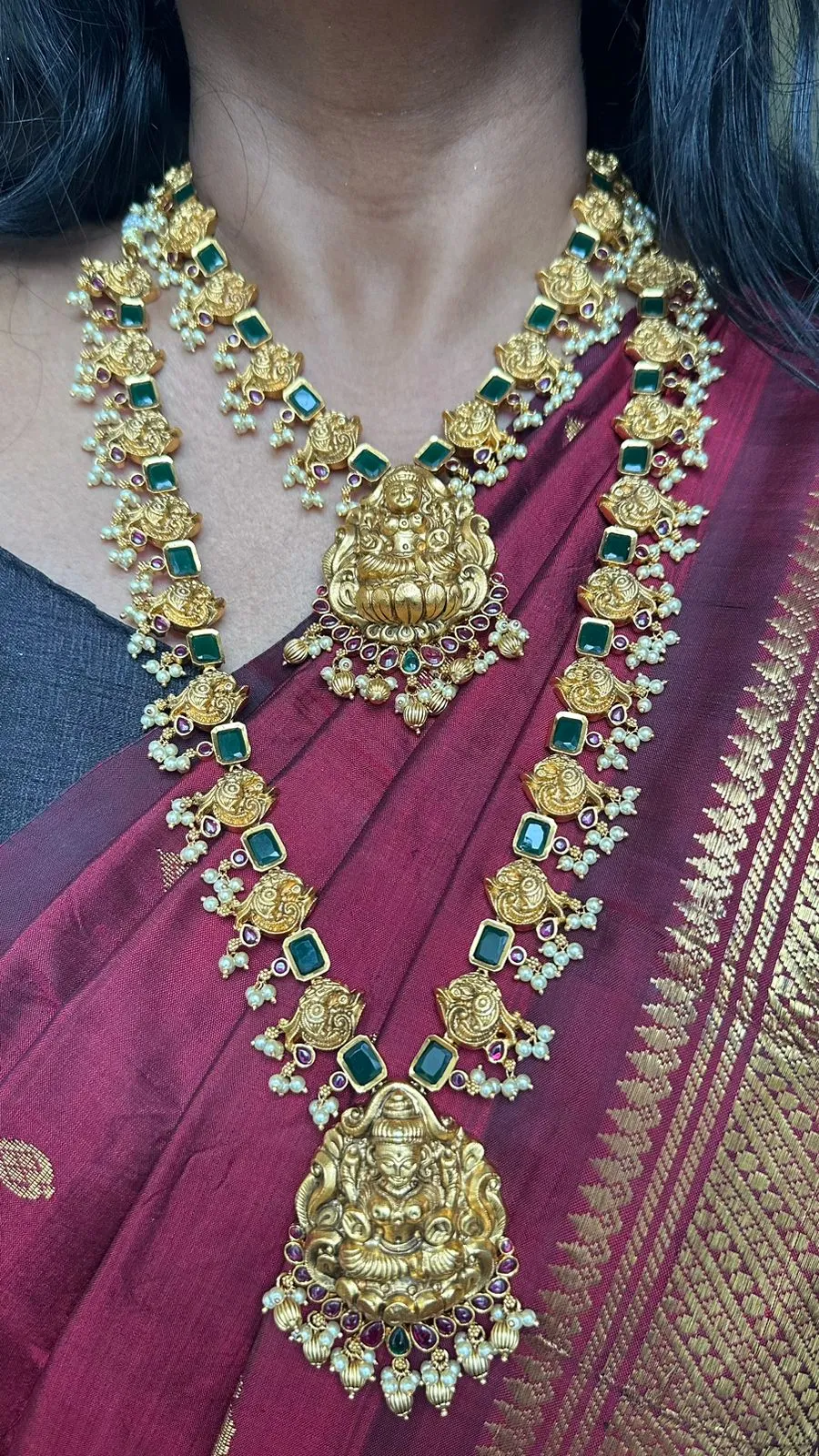 Goddess Peacock Green Stone Haram