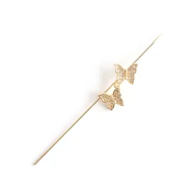 Gold Crystal Butterfly Single Ear Crawler