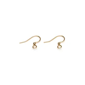 Gold Plated French Hook With Ball Accessory - 1 Pair