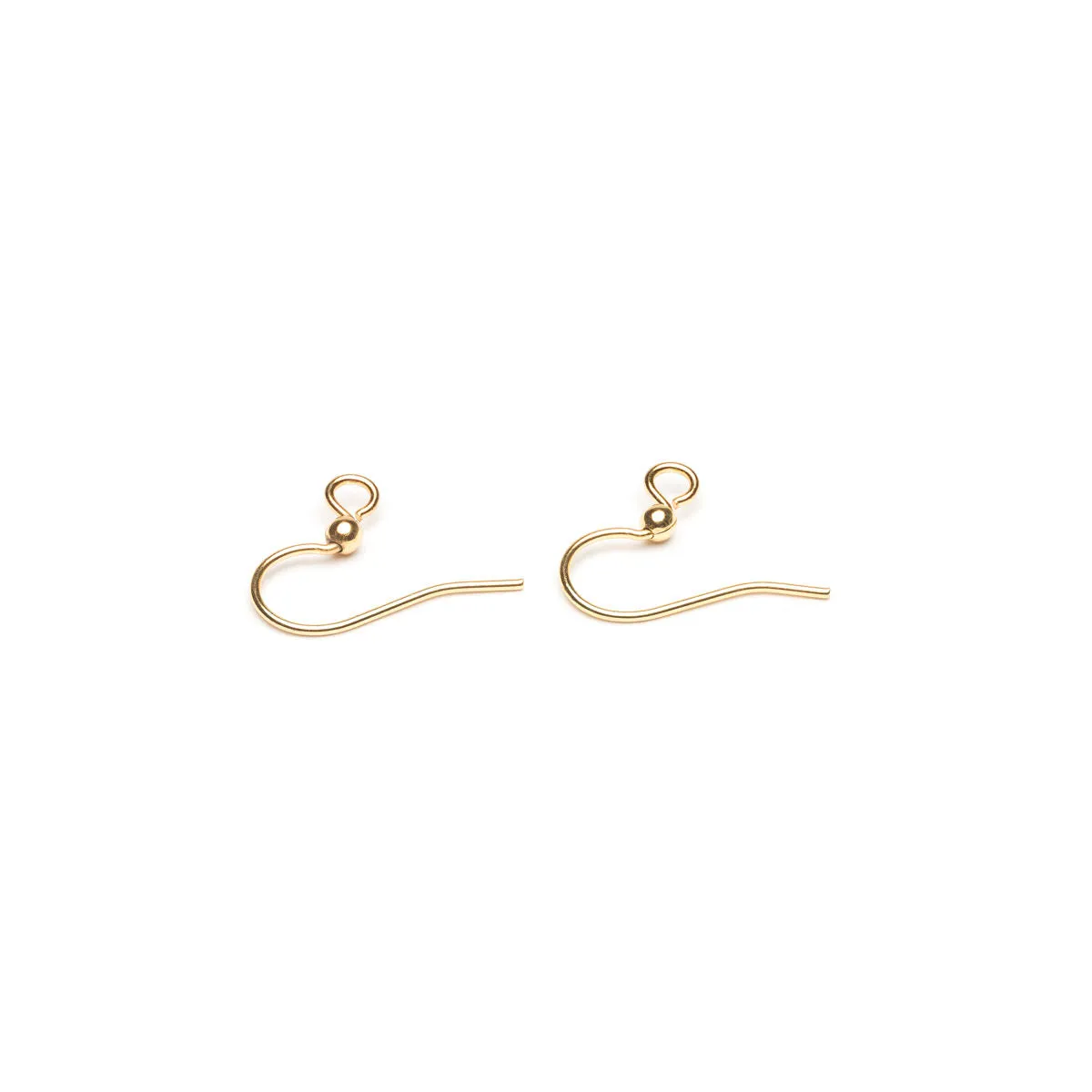 Gold Plated French Hook With Ball Accessory - 1 Pair