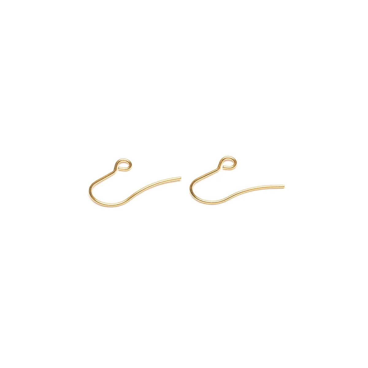 Gold Plated Plain French Hook Accessory - 1 Pair